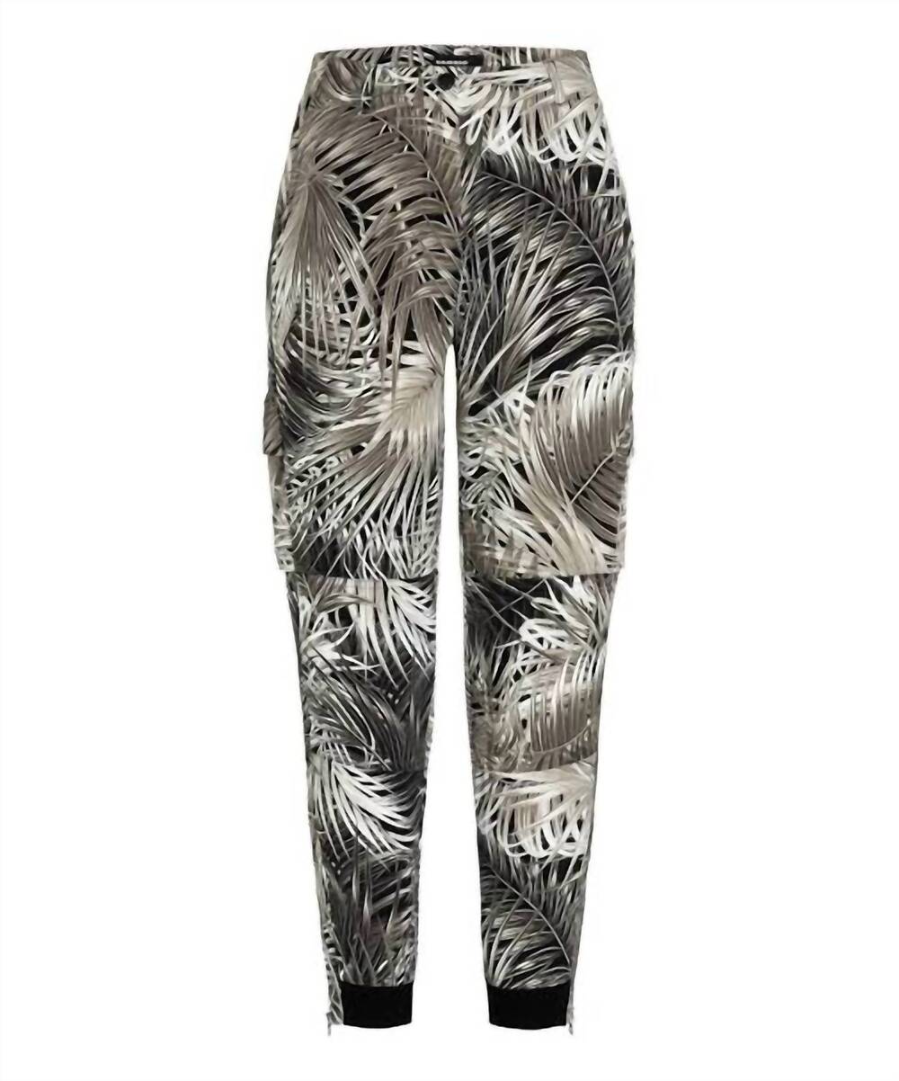 NEW CAMBIO women's cargo trousers in jungle print